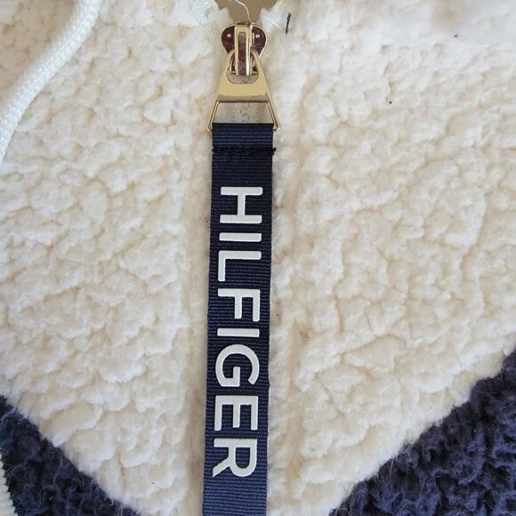 Tommy Hilfiger Sherpa Fleece Sport Jacket Mens XL Streetwear Preppy Casual Warm - Picture 10 of 14